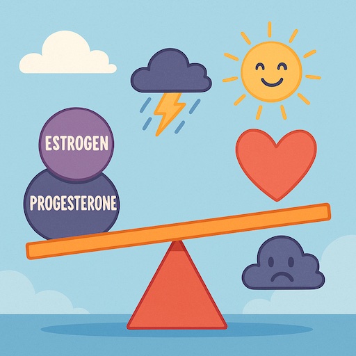 Illustration showing connection between hormones and brain function