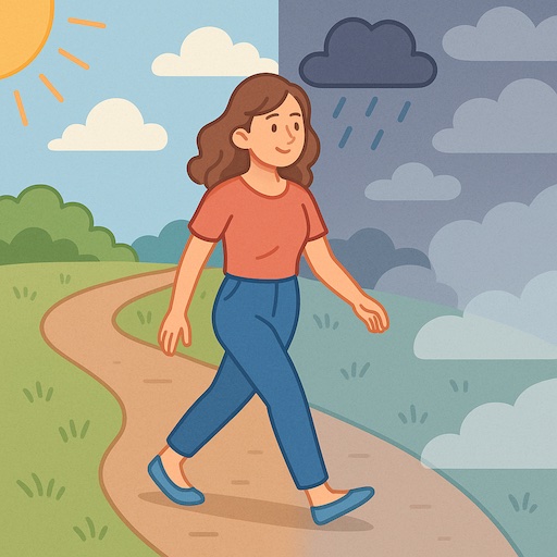 Comforting scene of a woman journaling and sipping tea